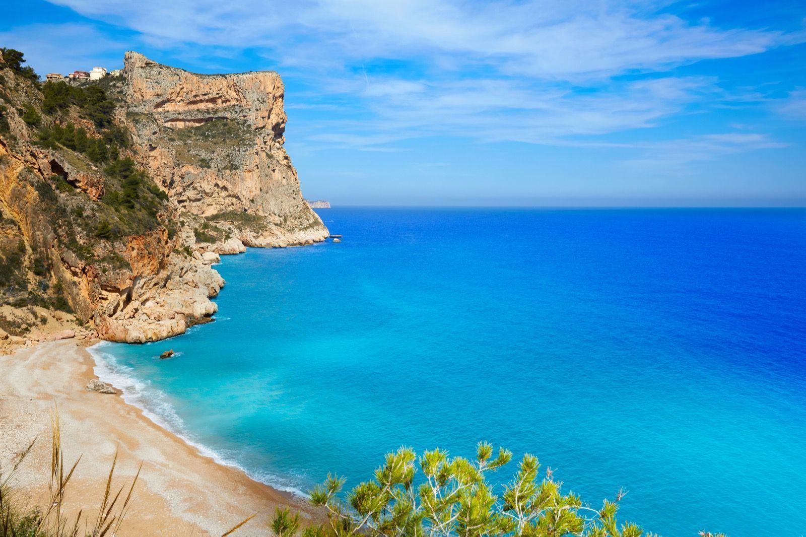 Cala del Moraig beach in Benitatxell of Alicante in Spain