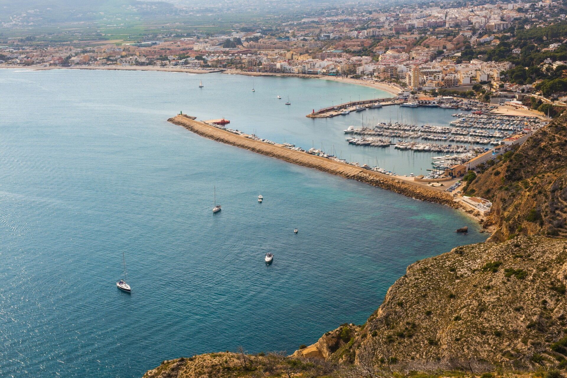 Javea Xabia village in Mediterranean sea of Alicante, Spain