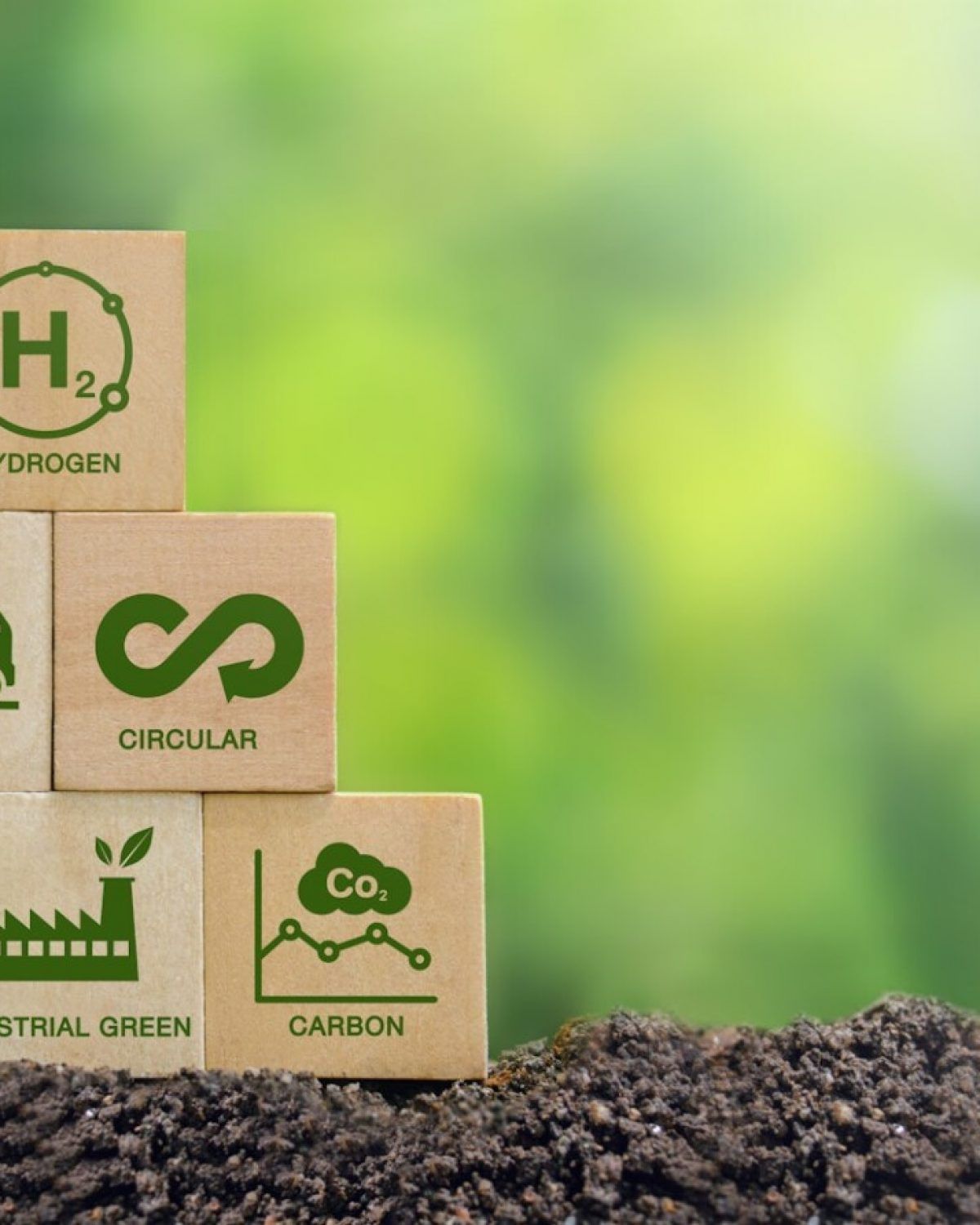 Clean hydrogen energy concept. Environment. Eco-friendly industry.