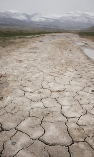 Climate change drought land. Global warming.